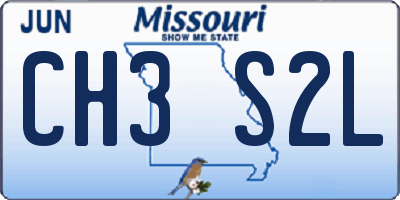 MO license plate CH3S2L