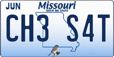 MO license plate CH3S4T