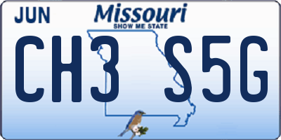 MO license plate CH3S5G