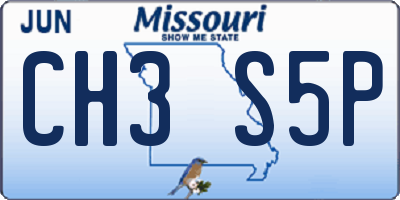 MO license plate CH3S5P