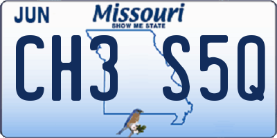 MO license plate CH3S5Q
