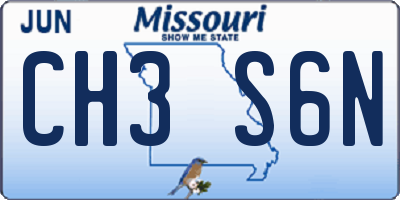 MO license plate CH3S6N