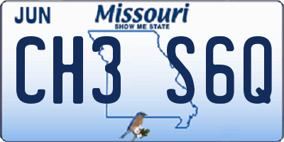 MO license plate CH3S6Q