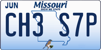 MO license plate CH3S7P