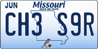 MO license plate CH3S9R