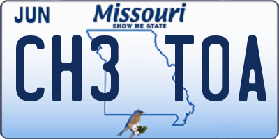 MO license plate CH3T0A