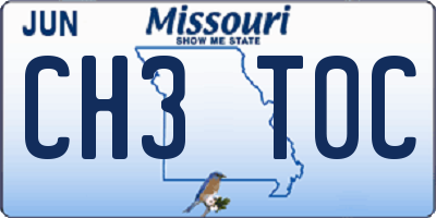 MO license plate CH3T0C