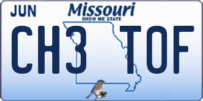 MO license plate CH3T0F