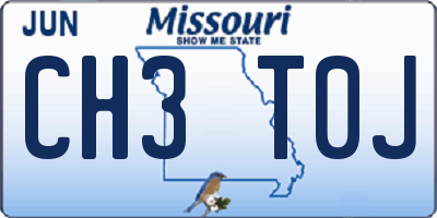 MO license plate CH3T0J