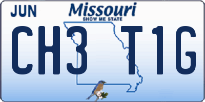 MO license plate CH3T1G