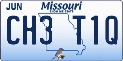 MO license plate CH3T1Q