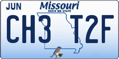 MO license plate CH3T2F