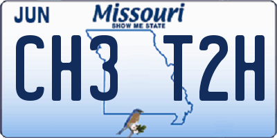 MO license plate CH3T2H