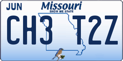MO license plate CH3T2Z