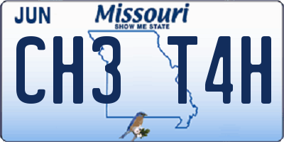 MO license plate CH3T4H