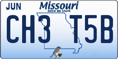 MO license plate CH3T5B