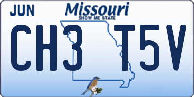 MO license plate CH3T5V