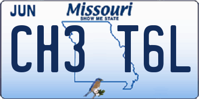 MO license plate CH3T6L