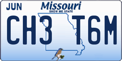 MO license plate CH3T6M