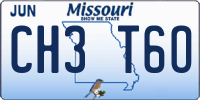MO license plate CH3T6O