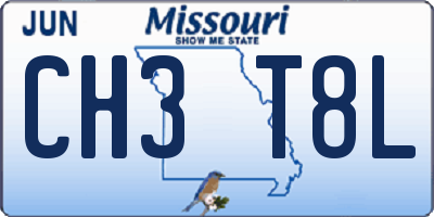 MO license plate CH3T8L