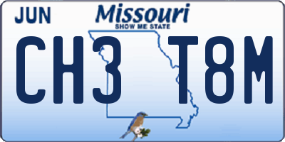 MO license plate CH3T8M