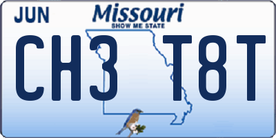 MO license plate CH3T8T
