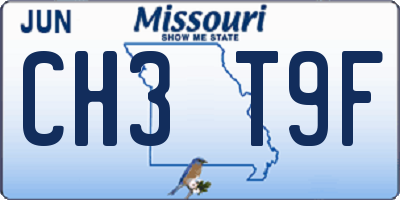 MO license plate CH3T9F