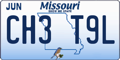 MO license plate CH3T9L