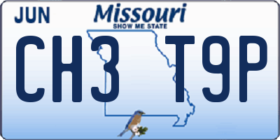 MO license plate CH3T9P
