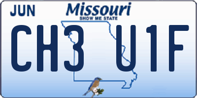 MO license plate CH3U1F