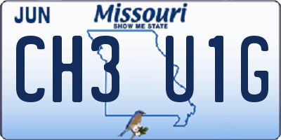 MO license plate CH3U1G