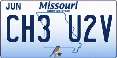 MO license plate CH3U2V