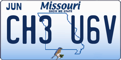 MO license plate CH3U6V