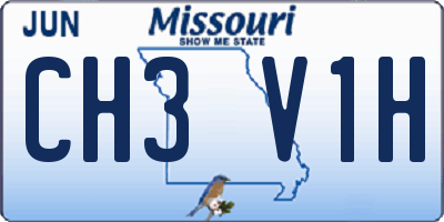 MO license plate CH3V1H