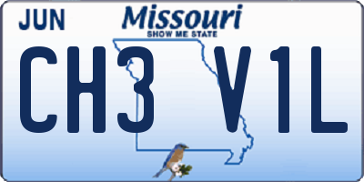 MO license plate CH3V1L