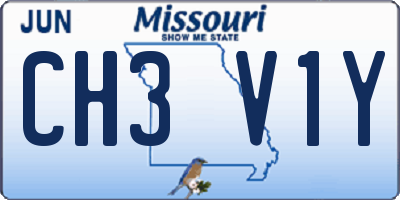MO license plate CH3V1Y