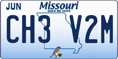 MO license plate CH3V2M