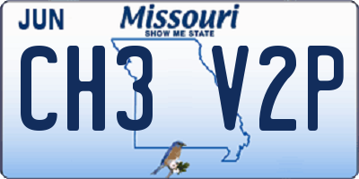 MO license plate CH3V2P