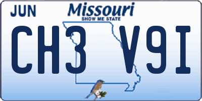 MO license plate CH3V9I