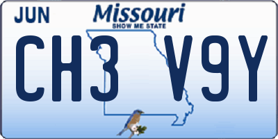 MO license plate CH3V9Y