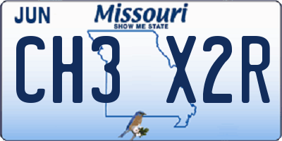 MO license plate CH3X2R