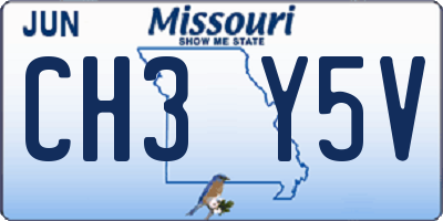 MO license plate CH3Y5V