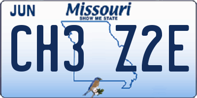 MO license plate CH3Z2E