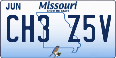 MO license plate CH3Z5V
