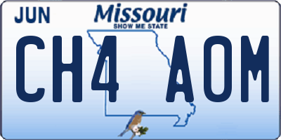 MO license plate CH4A0M