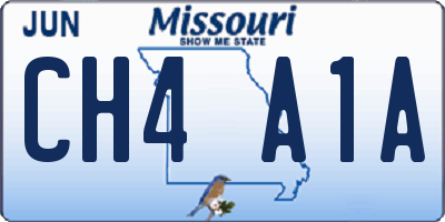 MO license plate CH4A1A