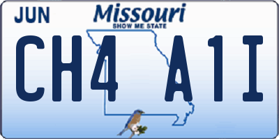MO license plate CH4A1I