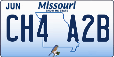 MO license plate CH4A2B