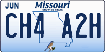 MO license plate CH4A2H